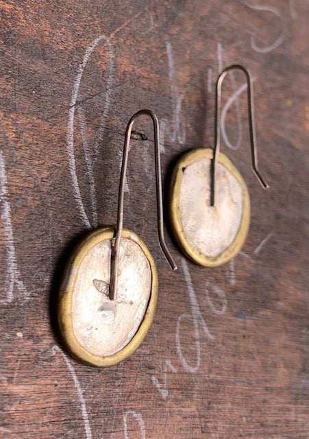 Handmade Mixed Metal Replica Coin Earrings
