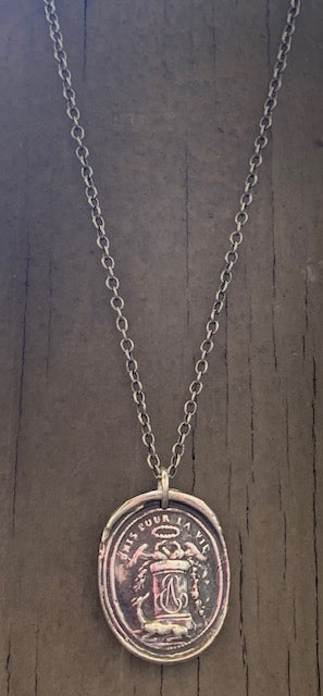 Handmade French Family Crest Replica Necklace