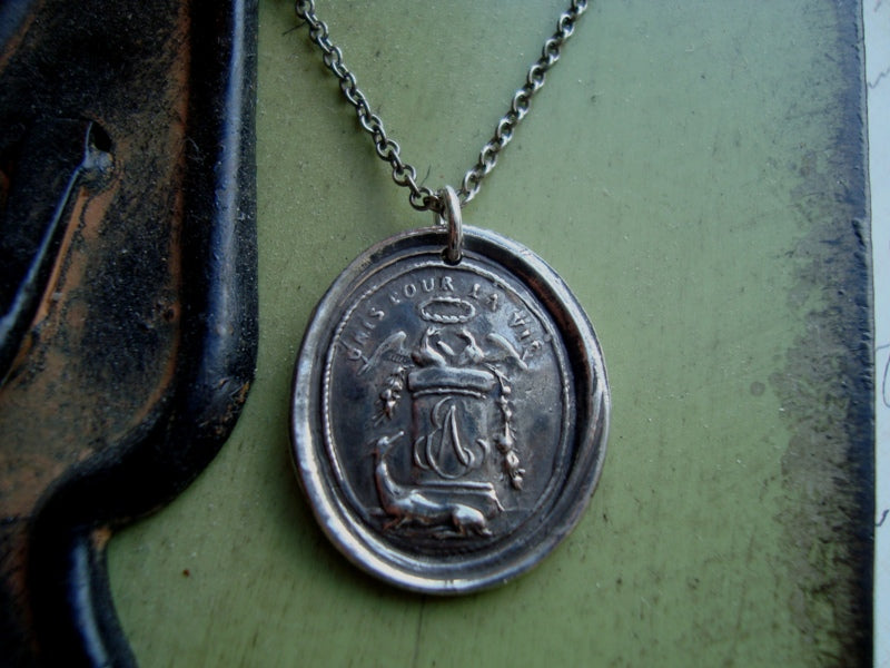 Handmade French Family Crest Replica Necklace