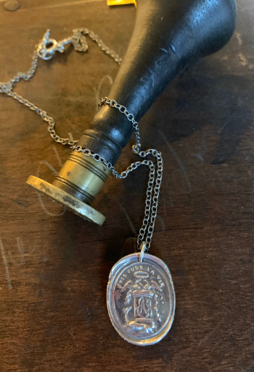 Handmade French Family Crest Replica Necklace