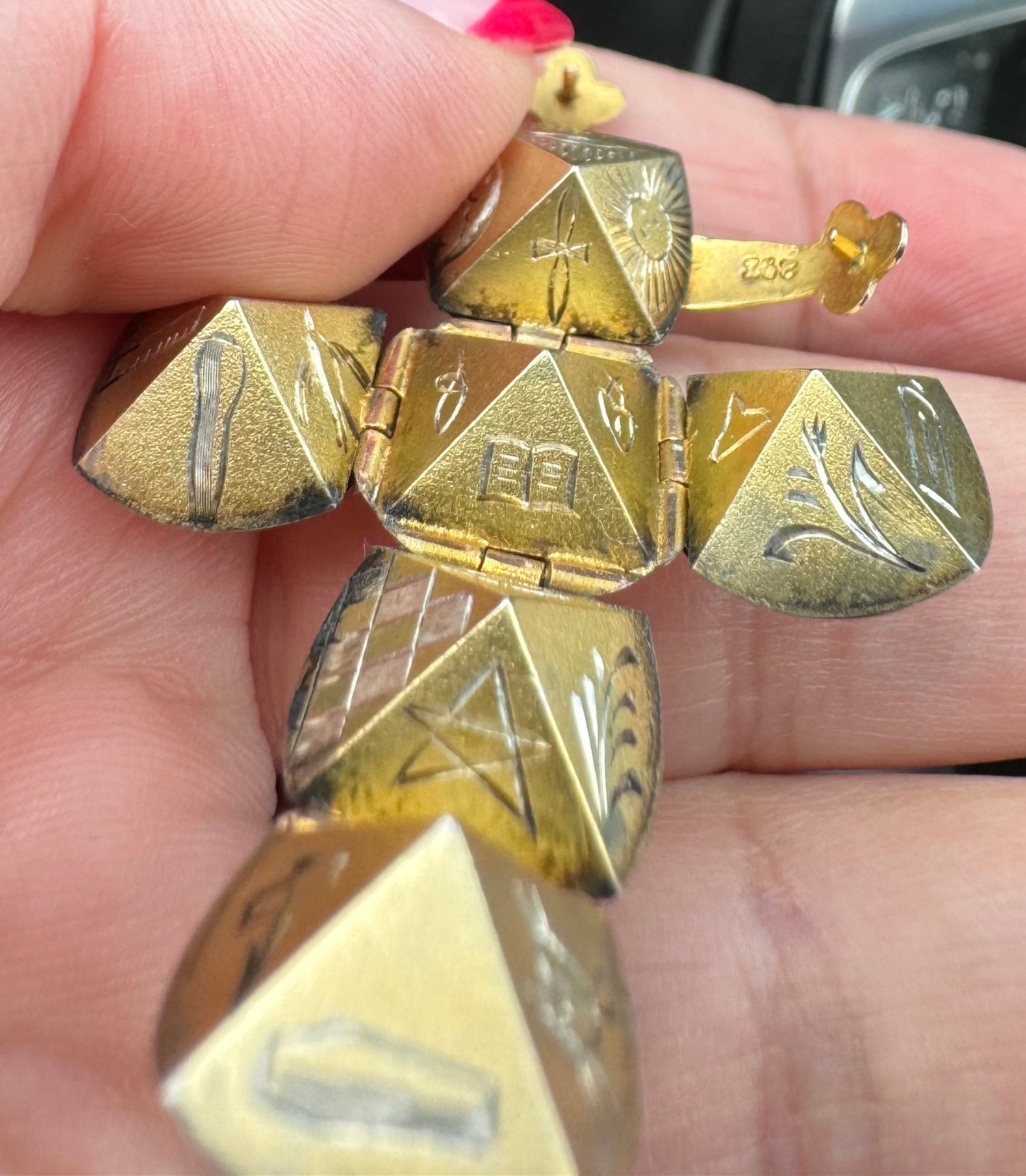 Vintage Mason Ball Pendant