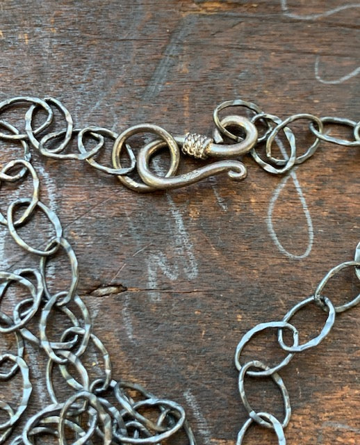 Handmade Antique Inspired Silver Coin Necklace with 24kt Gold