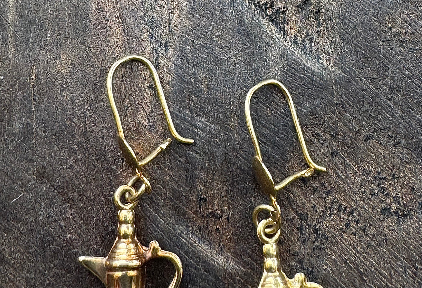 Gold Jordanian Coffee Vessel Earrings