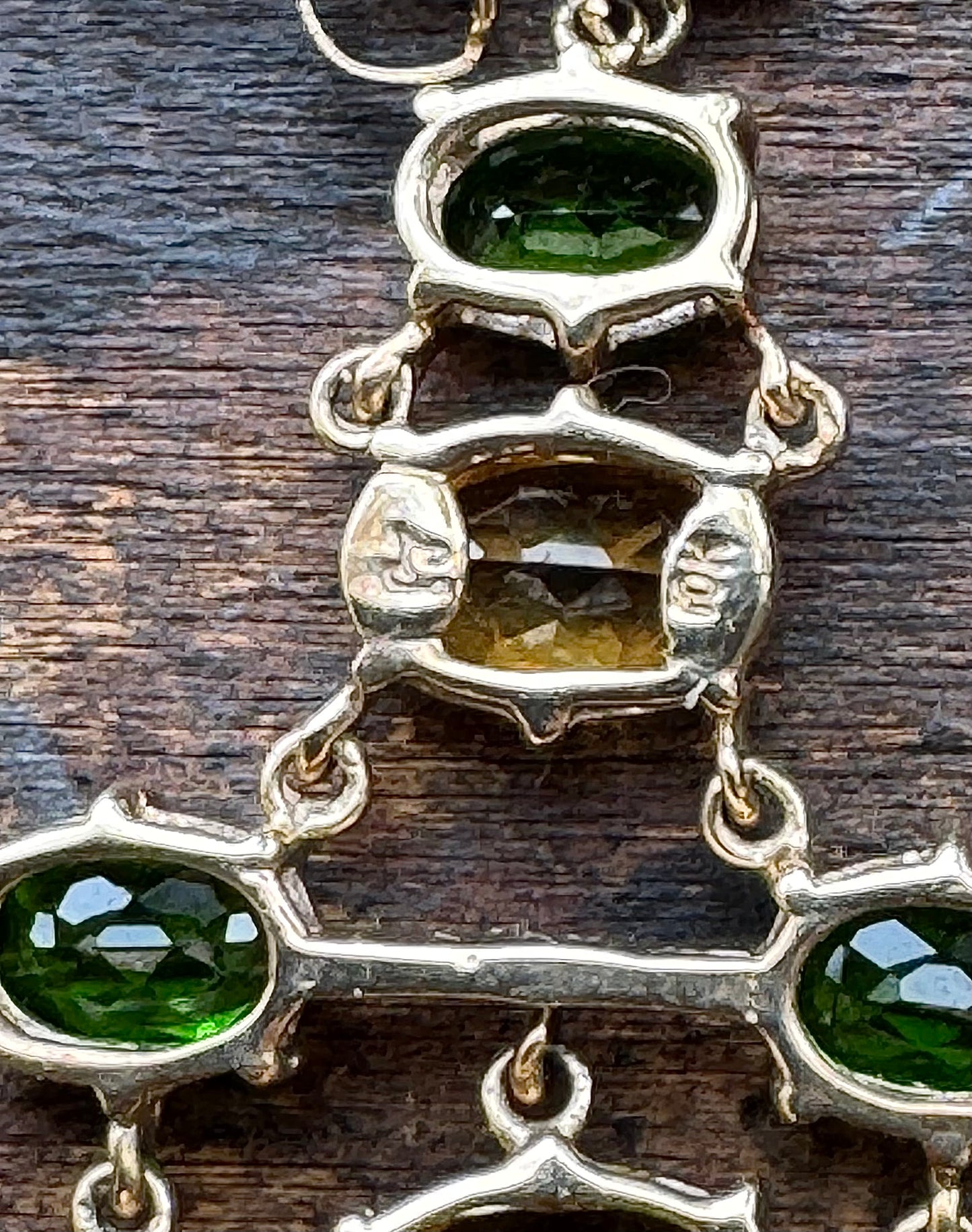 Chandelier Earrings-Vintage Peridot and Citrine Earrings