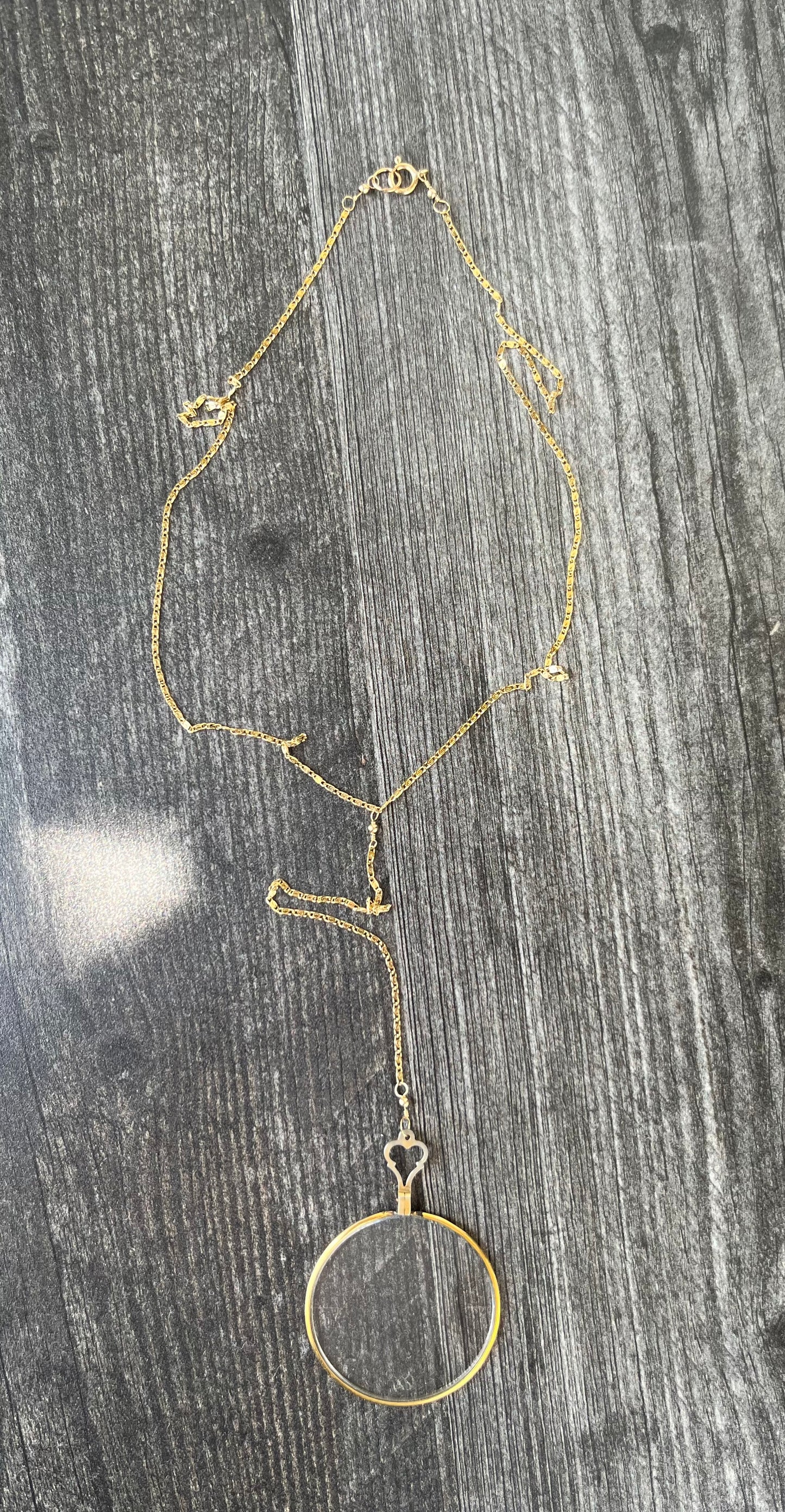 Vintage Optical Lens Necklace