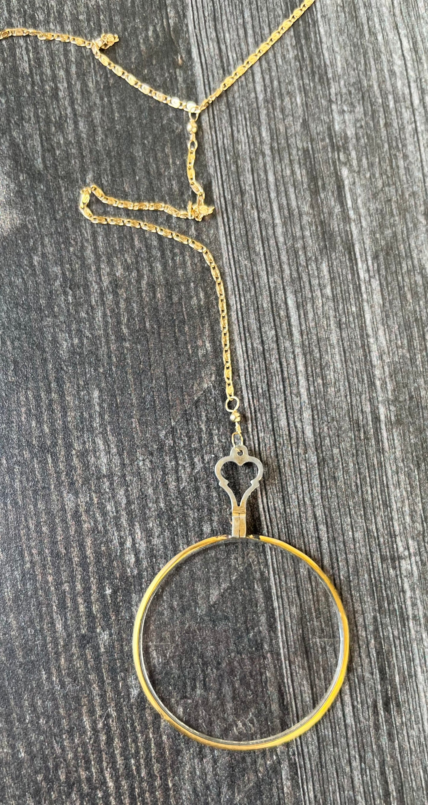 Vintage Optical Lens Necklace