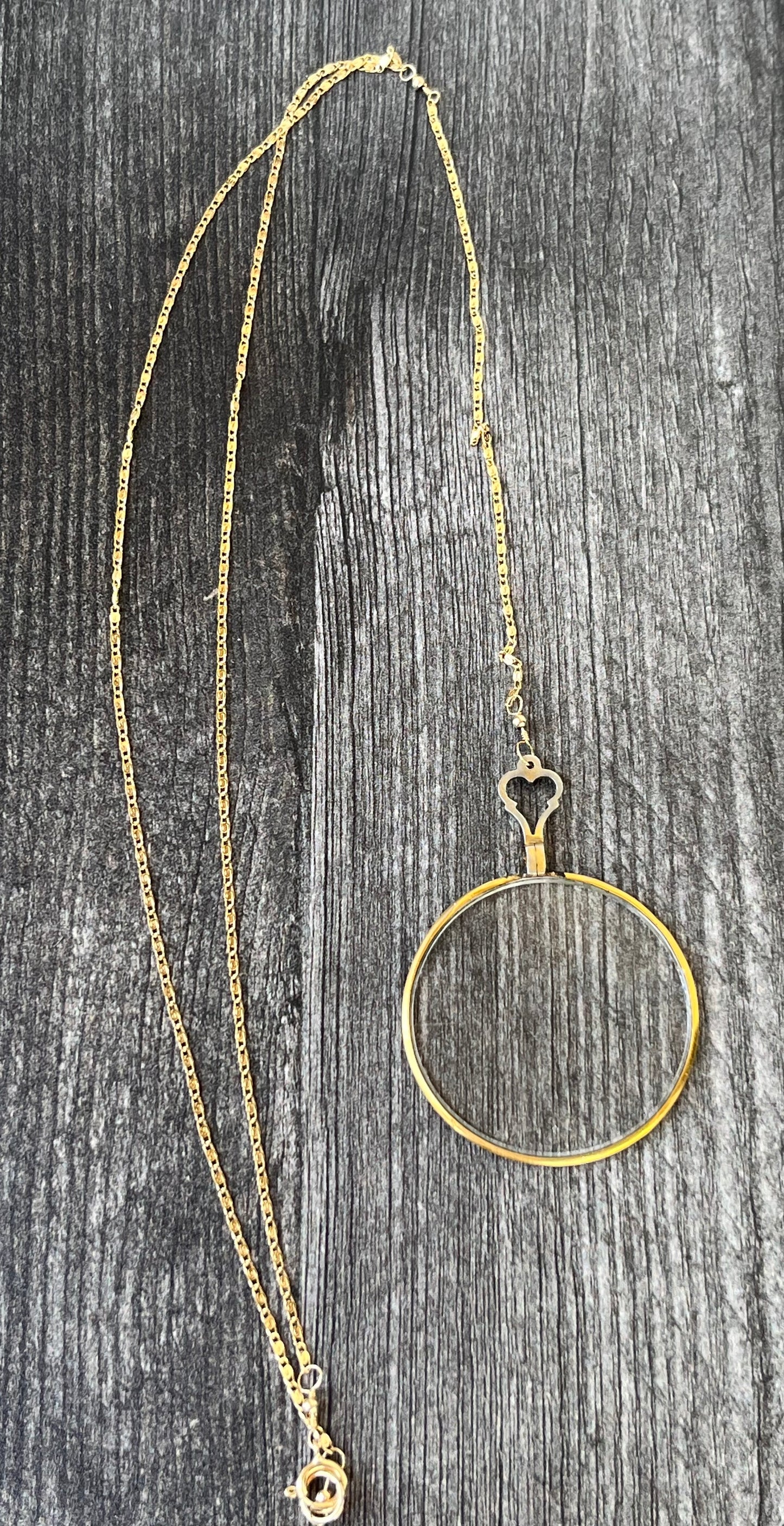 Vintage Optical Lens Necklace