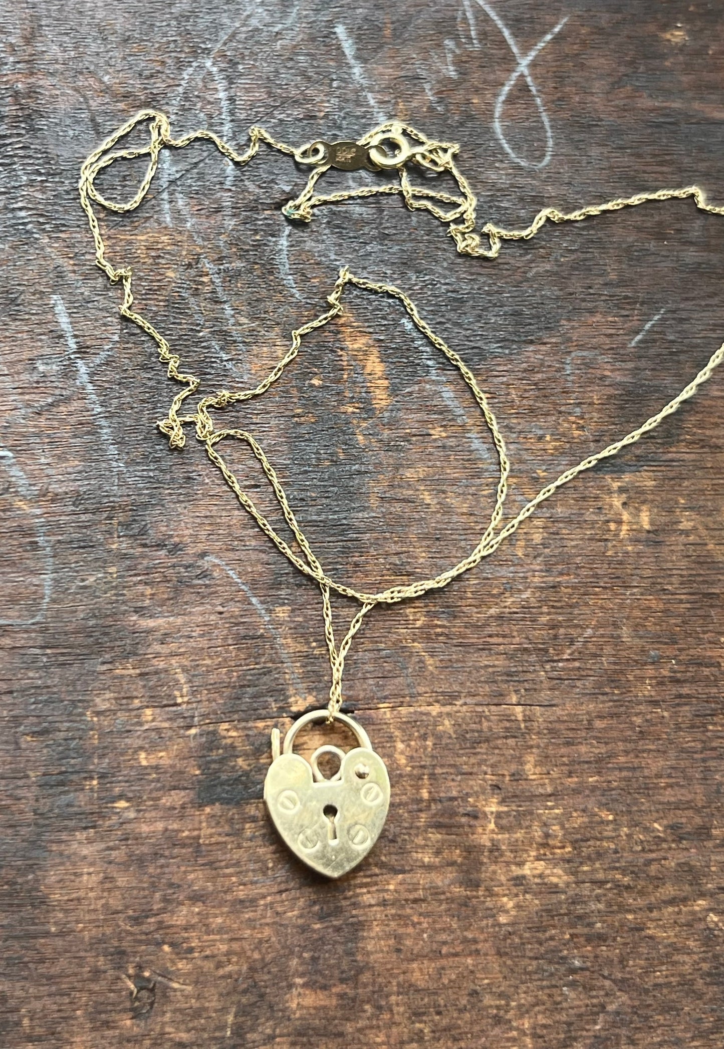 Vintage Gold Heart Locket Pendant