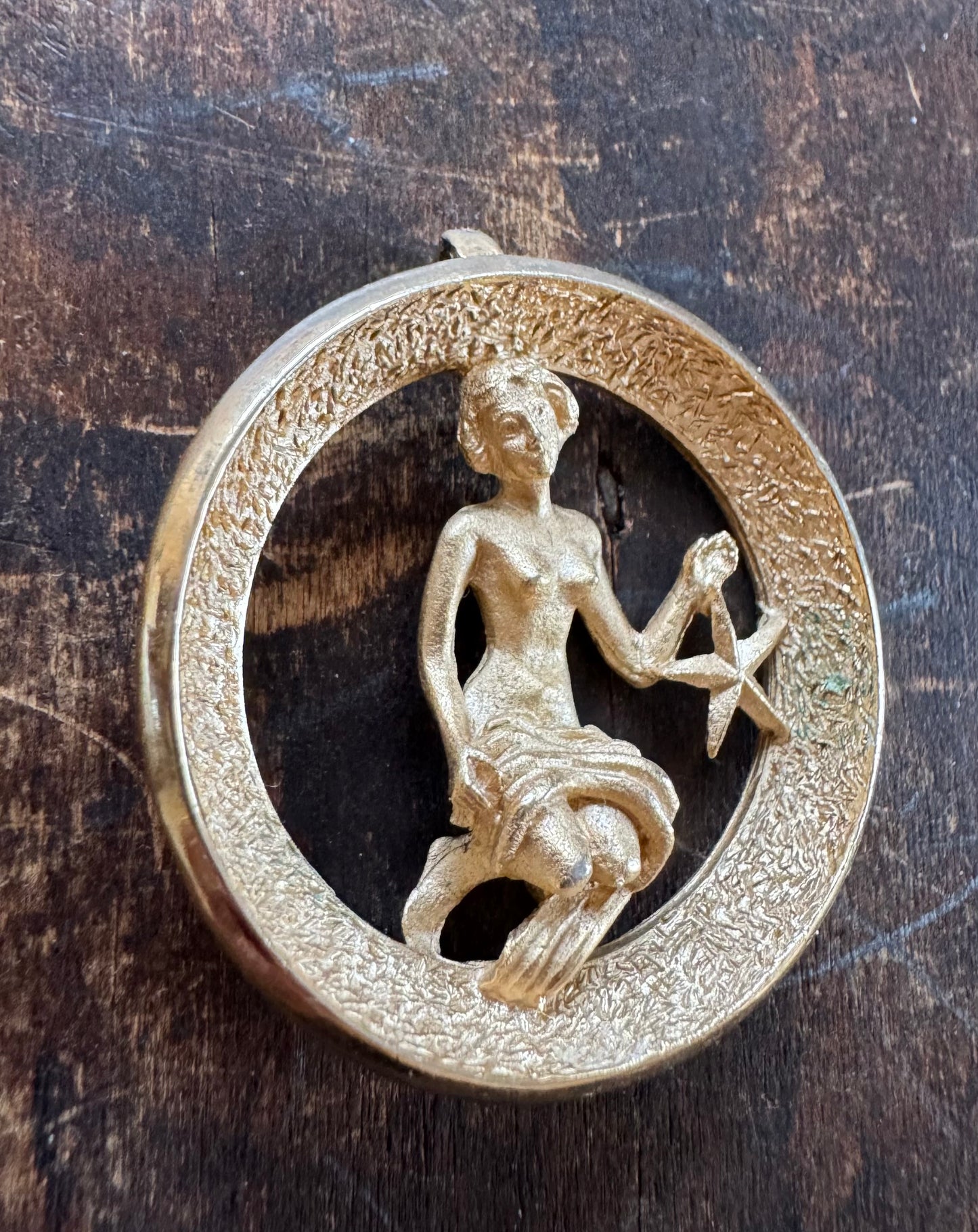 Virgo Trifari Crown Pendant