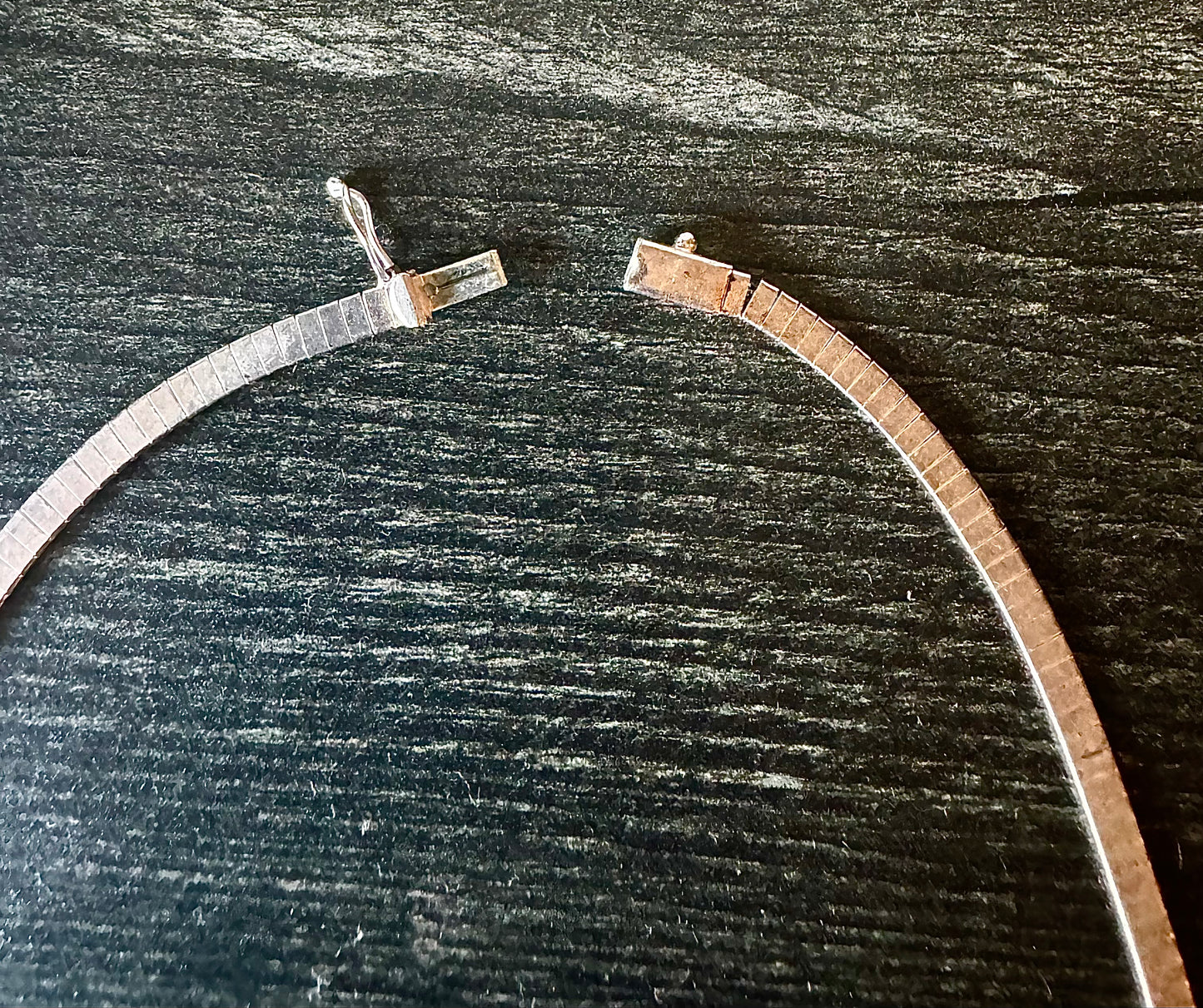 Vintage 1960s Sterling Silver Articulated Collar Necklace