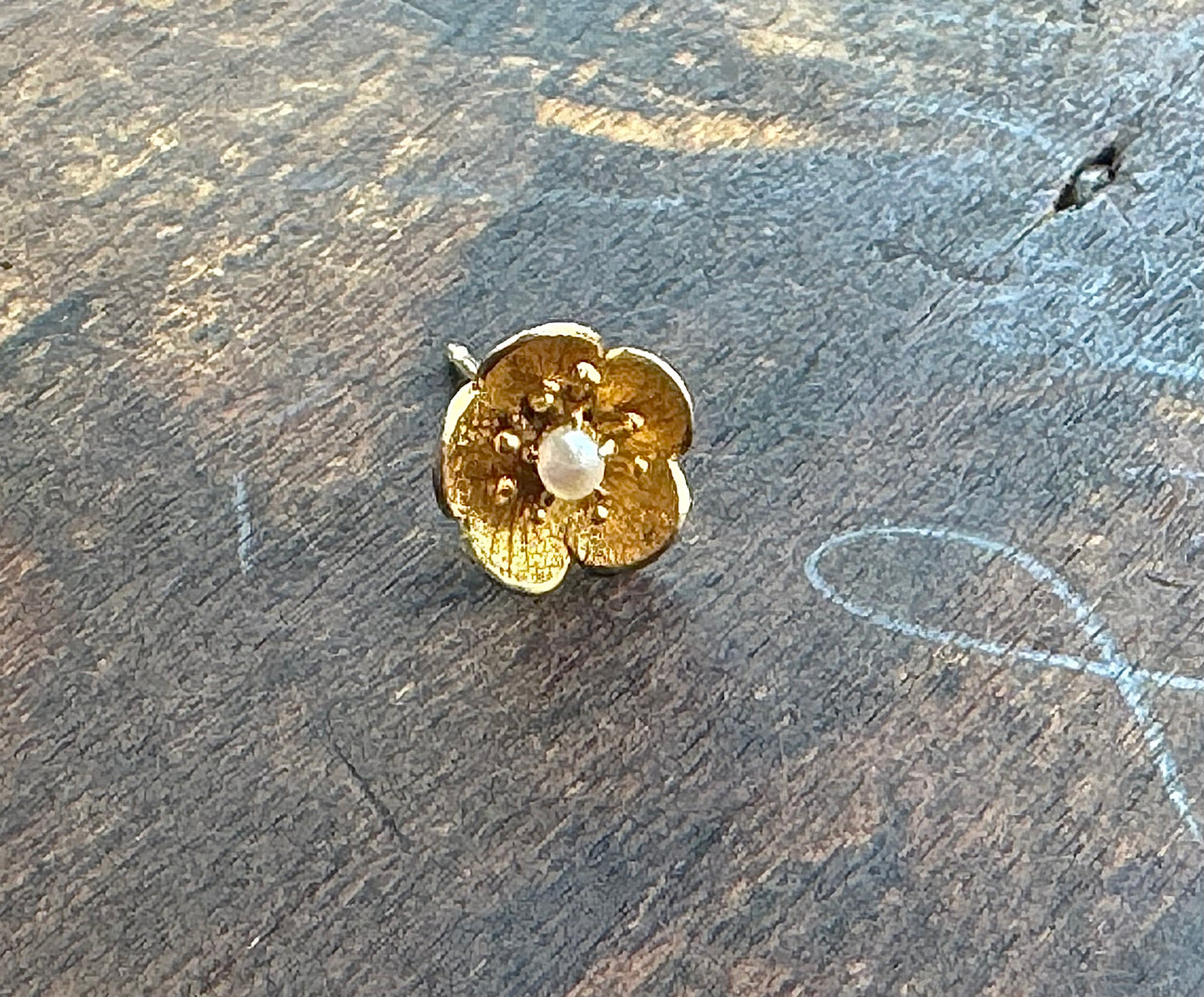 Antique Pearl Blossom Single Stud Earring
