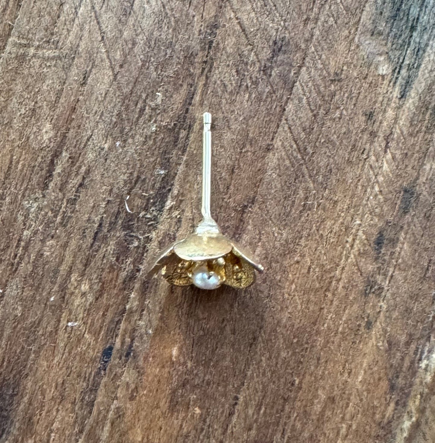 Antique Pearl Blossom Single Stud Earring