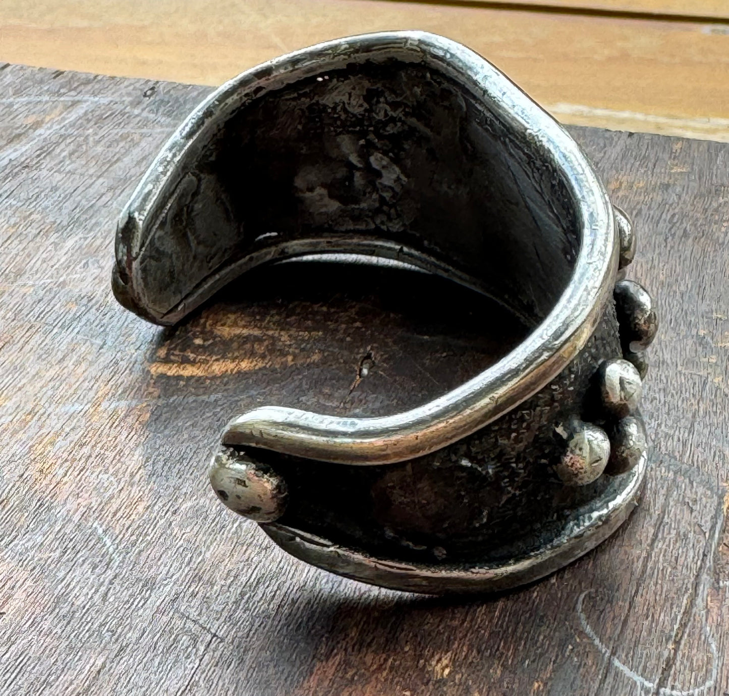 Vintage Sterling and Turquoise Small Cuff Bracelet