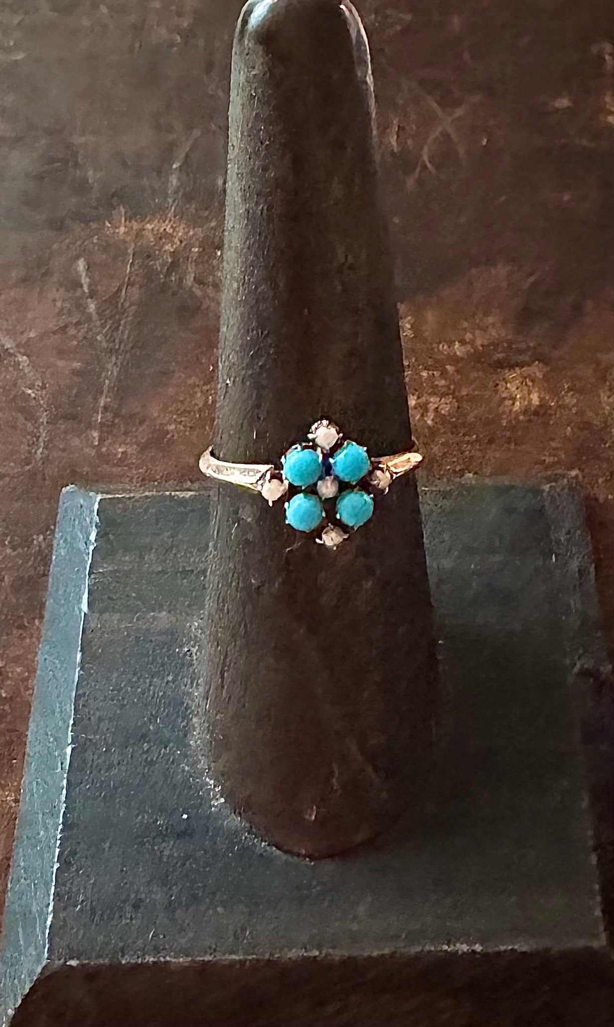 Victorian Turquoise and Pearl Ring