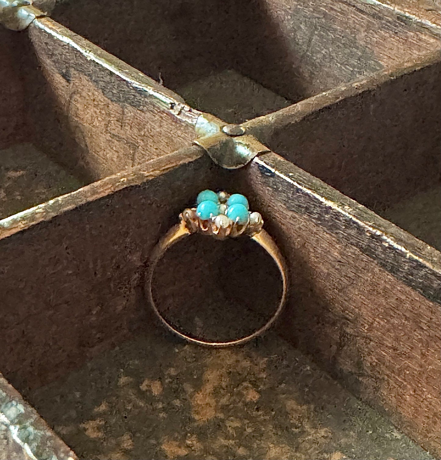 Victorian Turquoise and Pearl Ring