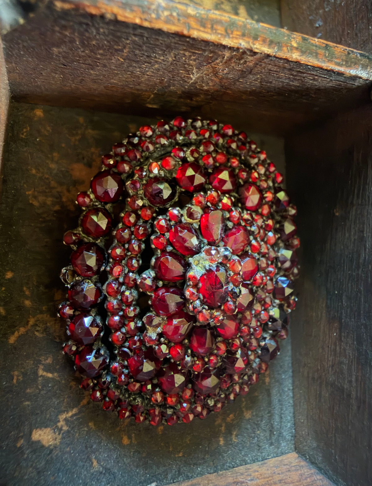 Antique Brooch - Bohemian Garnet Pin