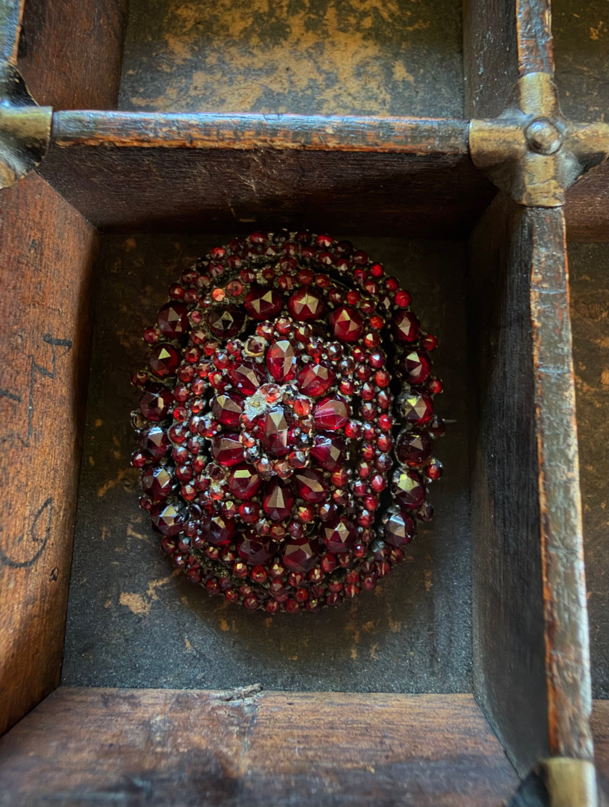 Antique Brooch - Bohemian Garnet Pin