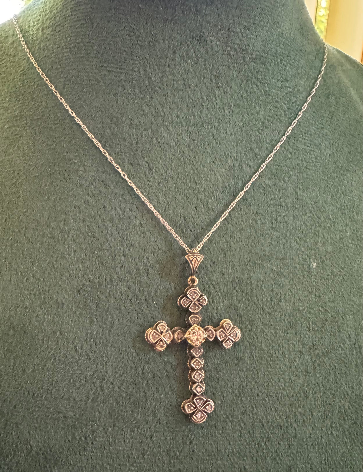 Vintage Necklace - Gothic Cross Necklace