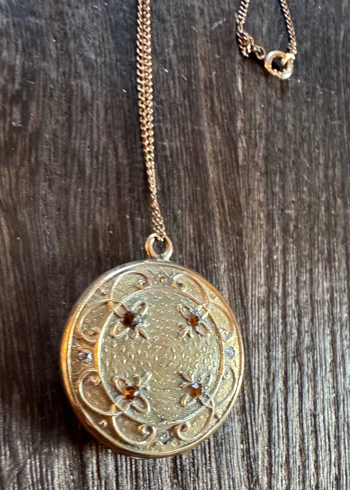 Vintage Necklace - Gold Locket Necklace