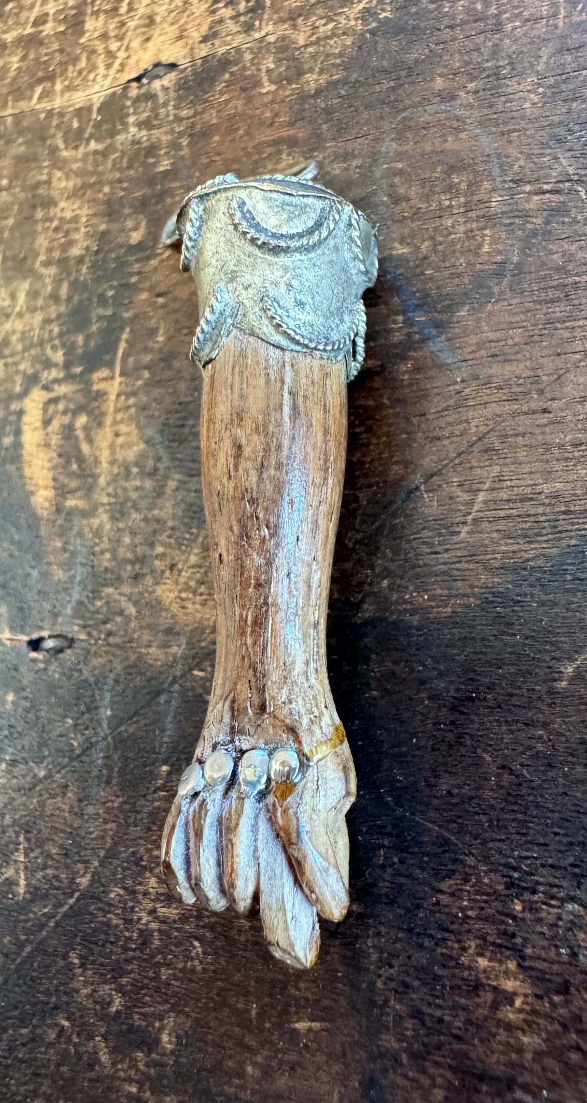 Vintage Pendant - Wooden Mano Figa Pendant