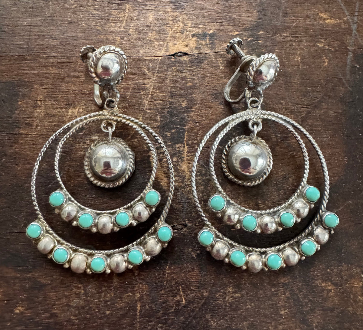 Vintage Earrings - Turquoise Earrings