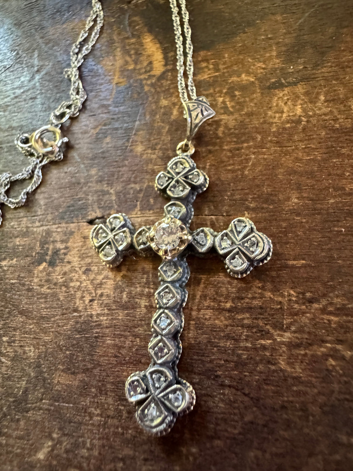 Vintage Necklace - Gothic Cross Necklace