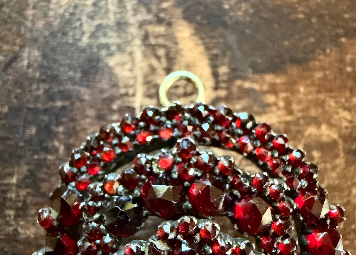 Antique Brooch - Bohemian Garnet Pin
