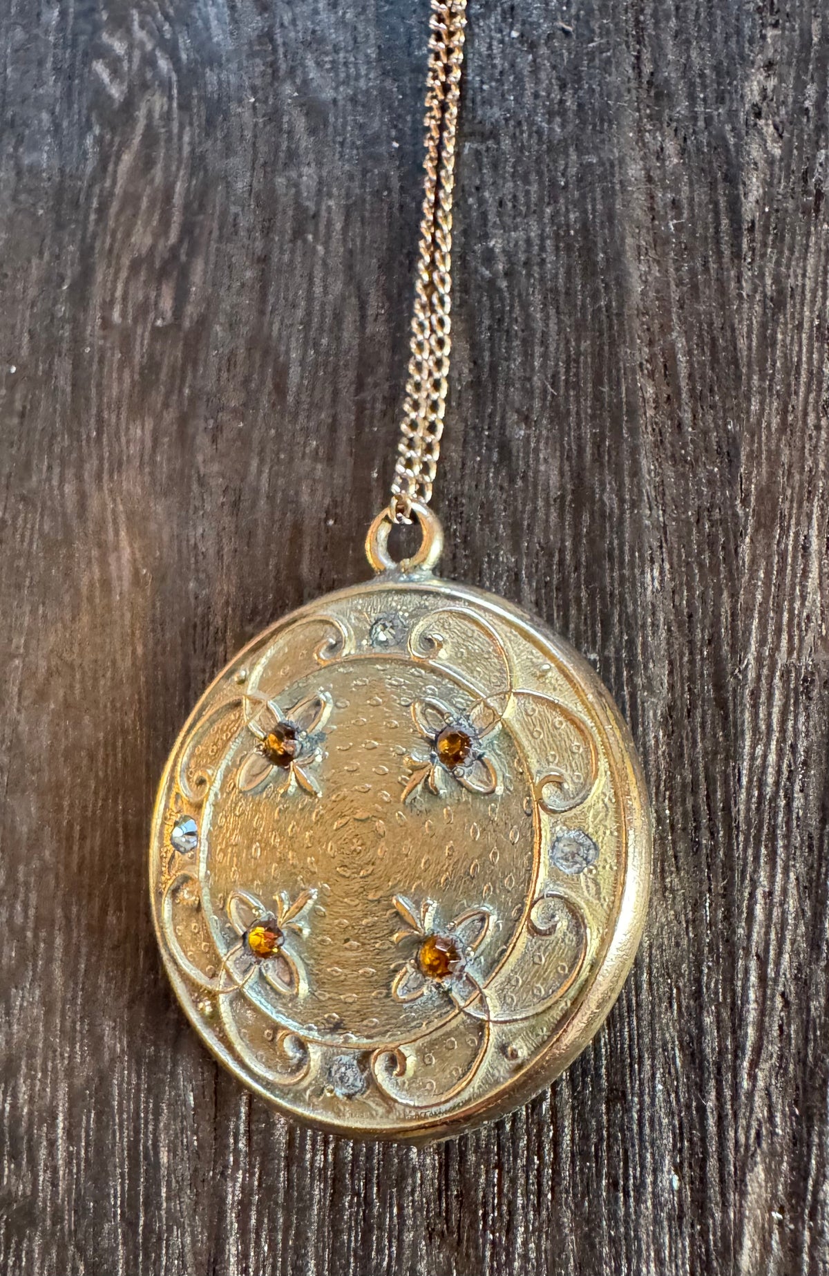 Vintage Necklace - Gold Locket Necklace