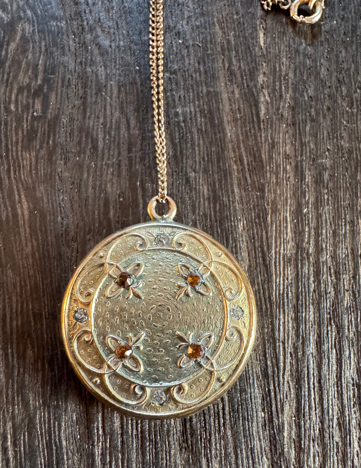 Vintage Necklace - Gold Locket Necklace
