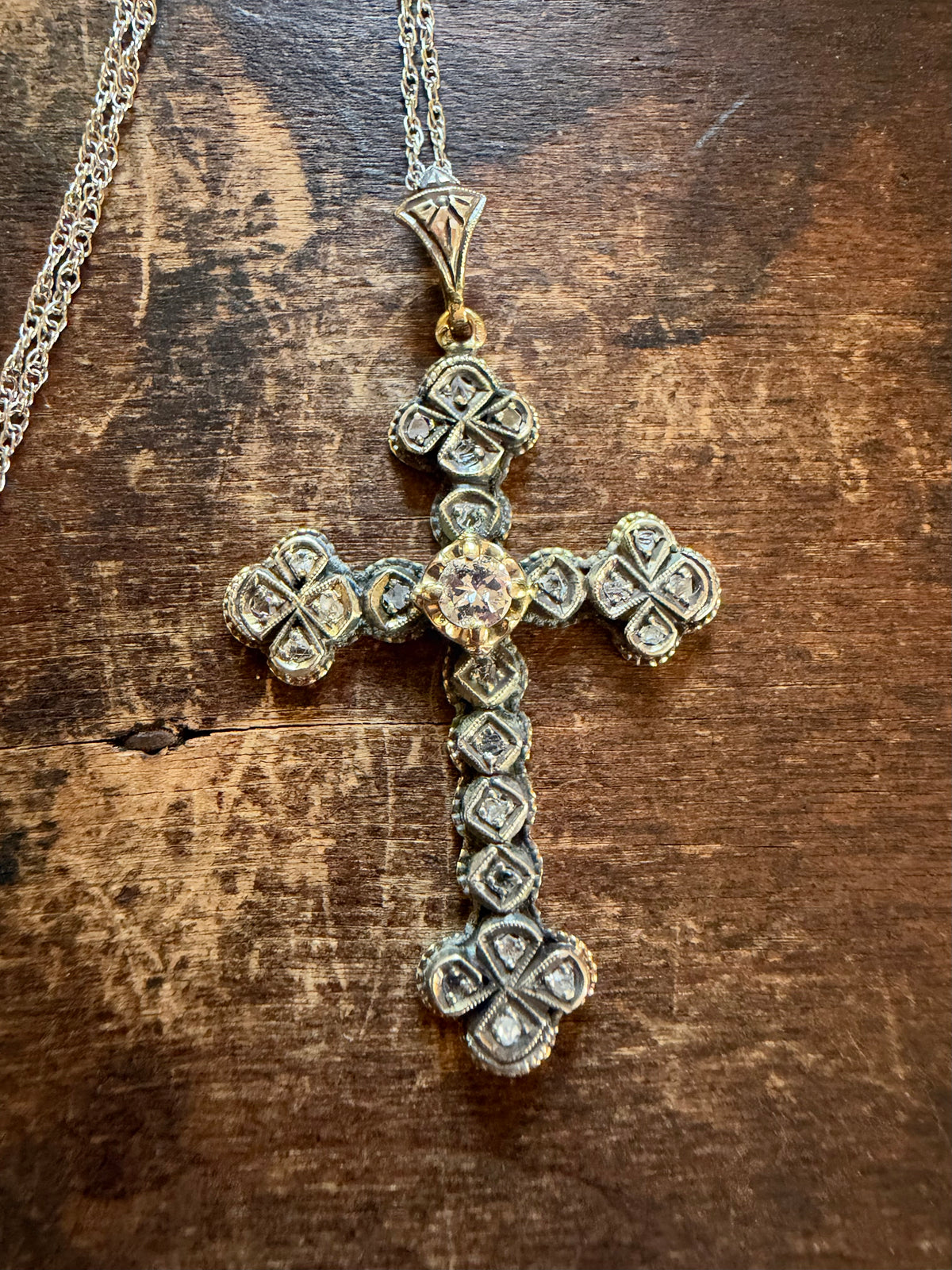 Vintage Necklace - Gothic Cross Necklace