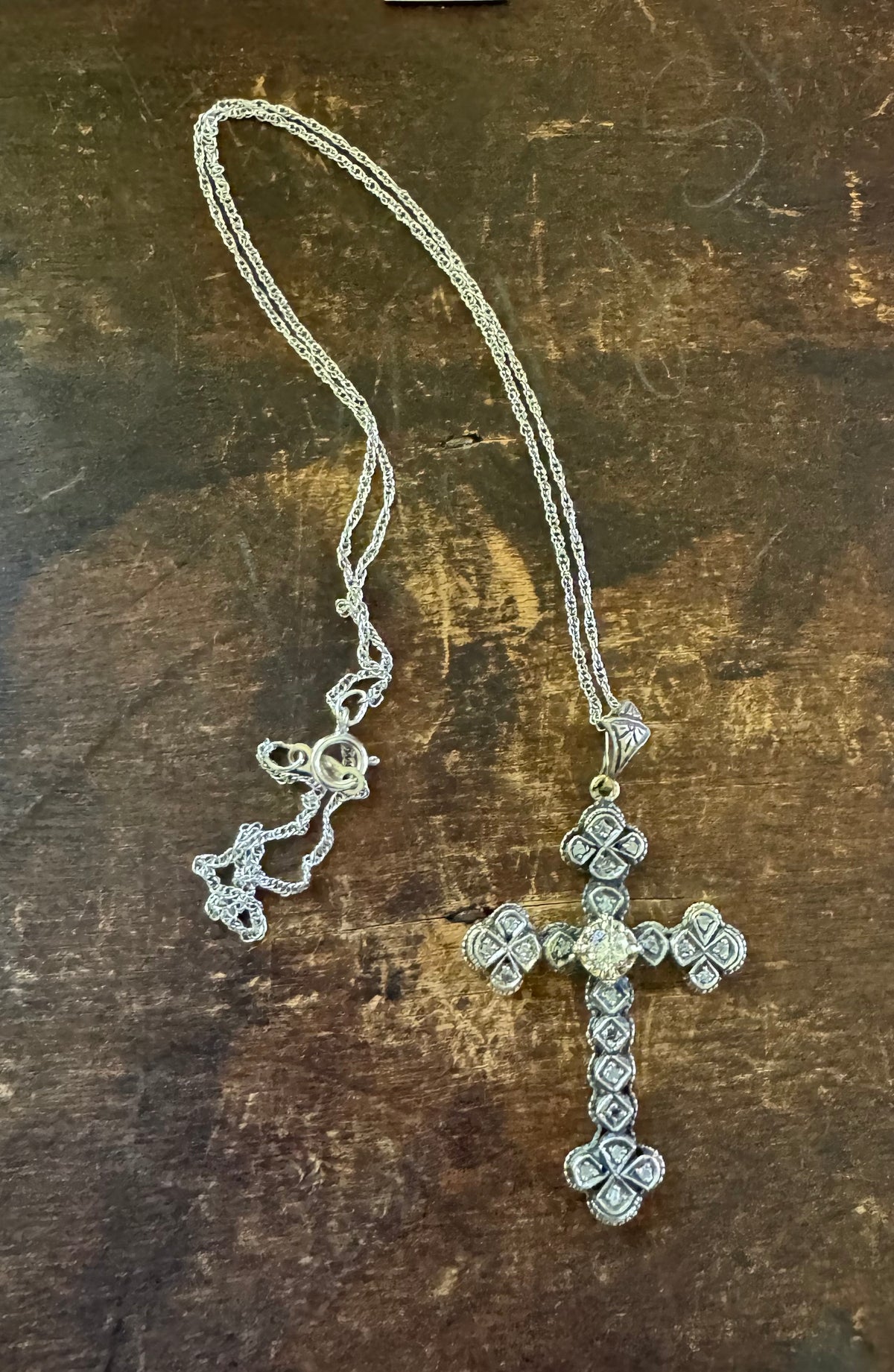 Vintage Necklace - Gothic Cross Necklace