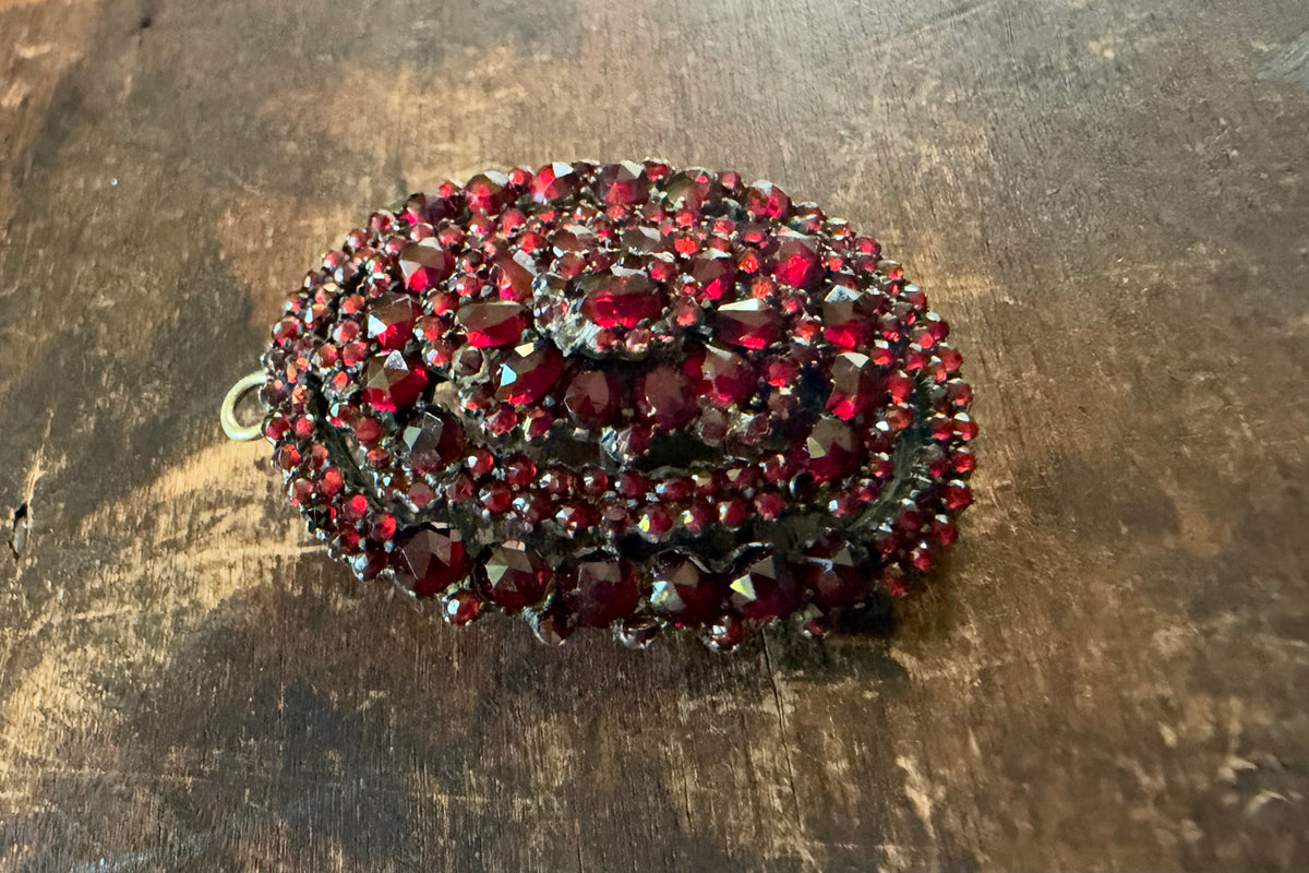 Antique Brooch - Bohemian Garnet Pin