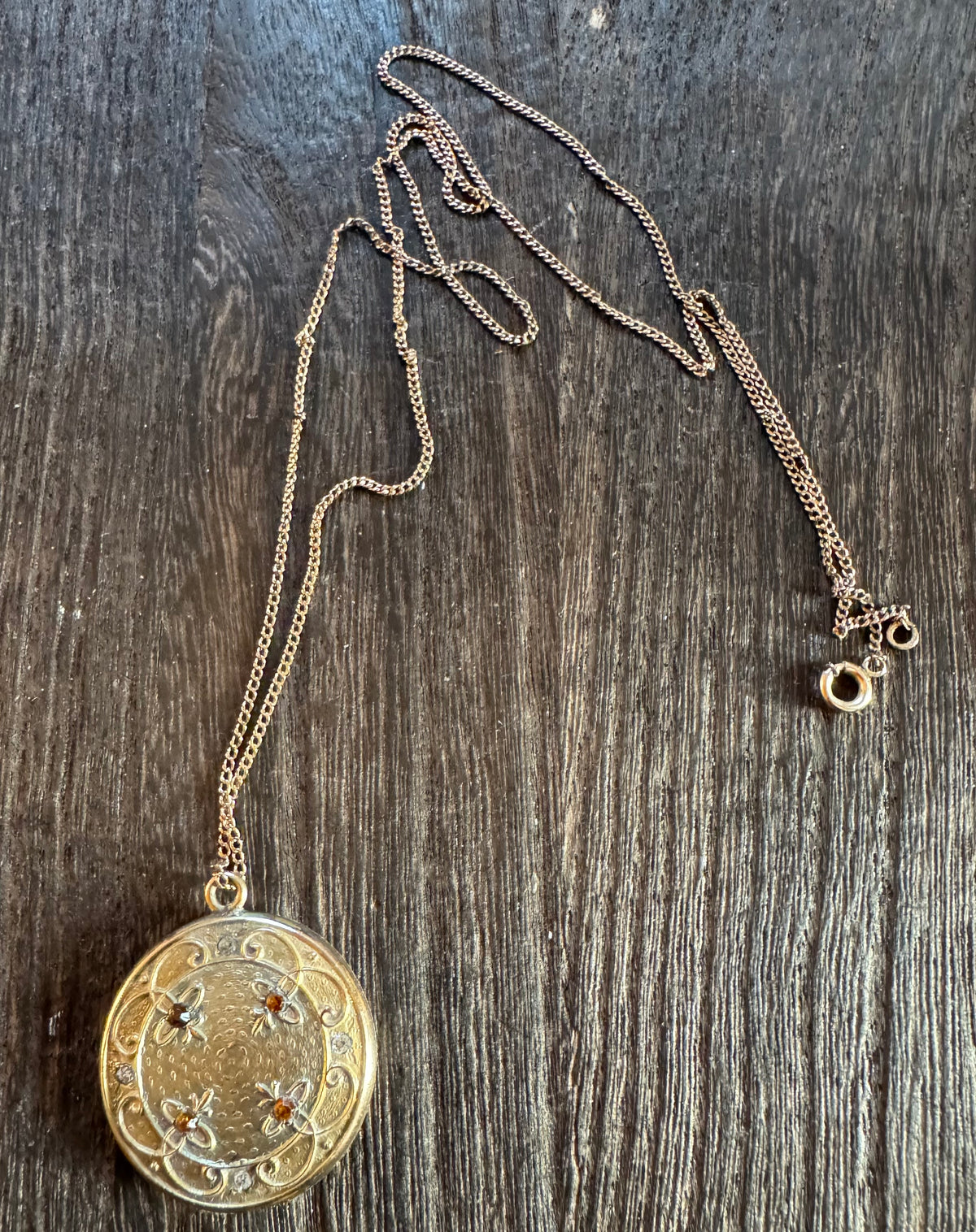 Vintage Necklace - Gold Locket Necklace