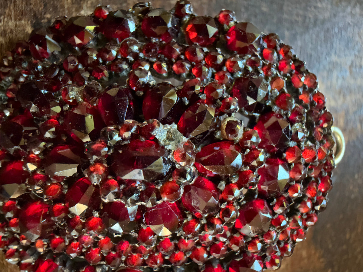 Antique Brooch - Bohemian Garnet Pin