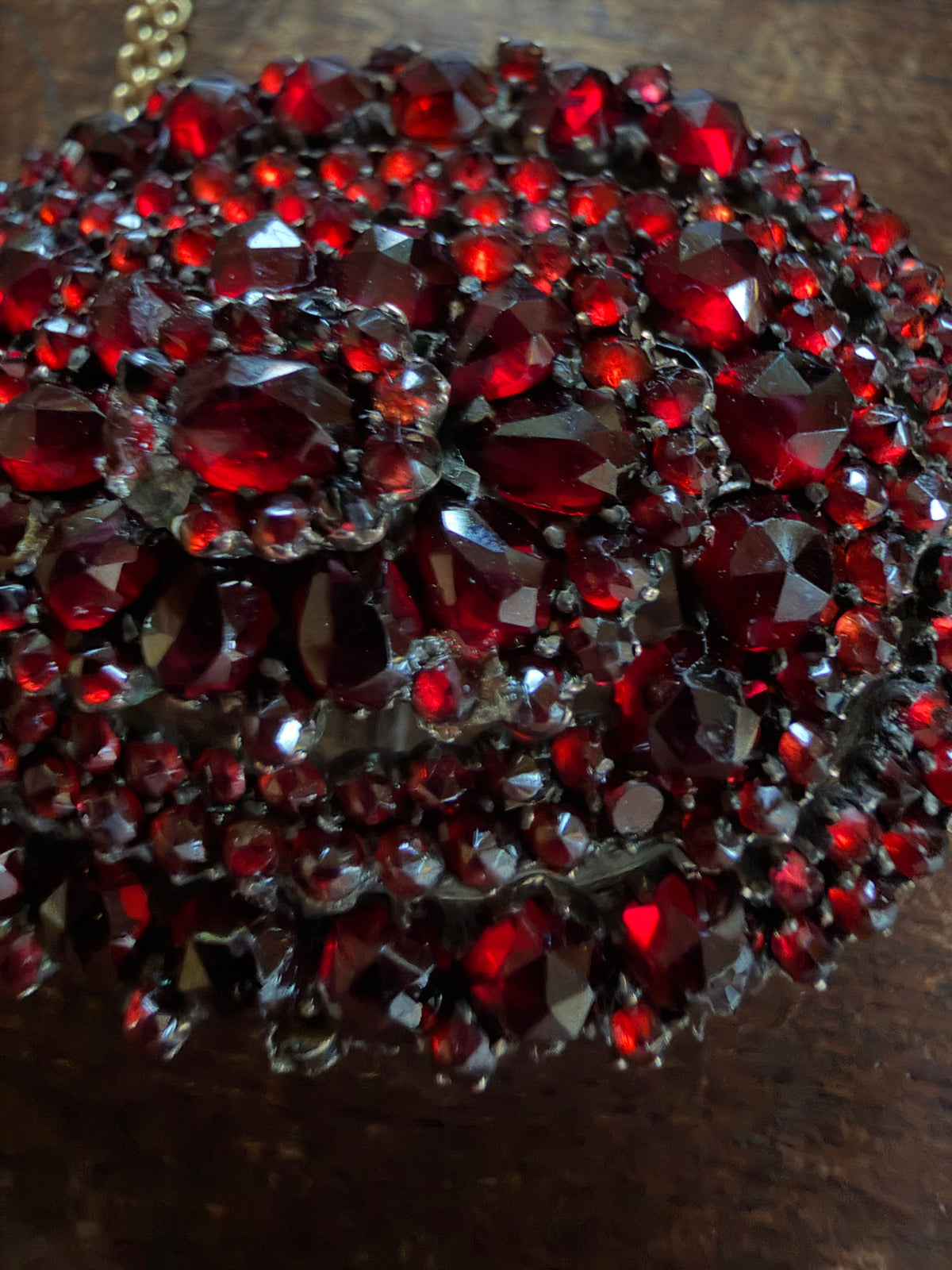 Antique Brooch - Bohemian Garnet Pin