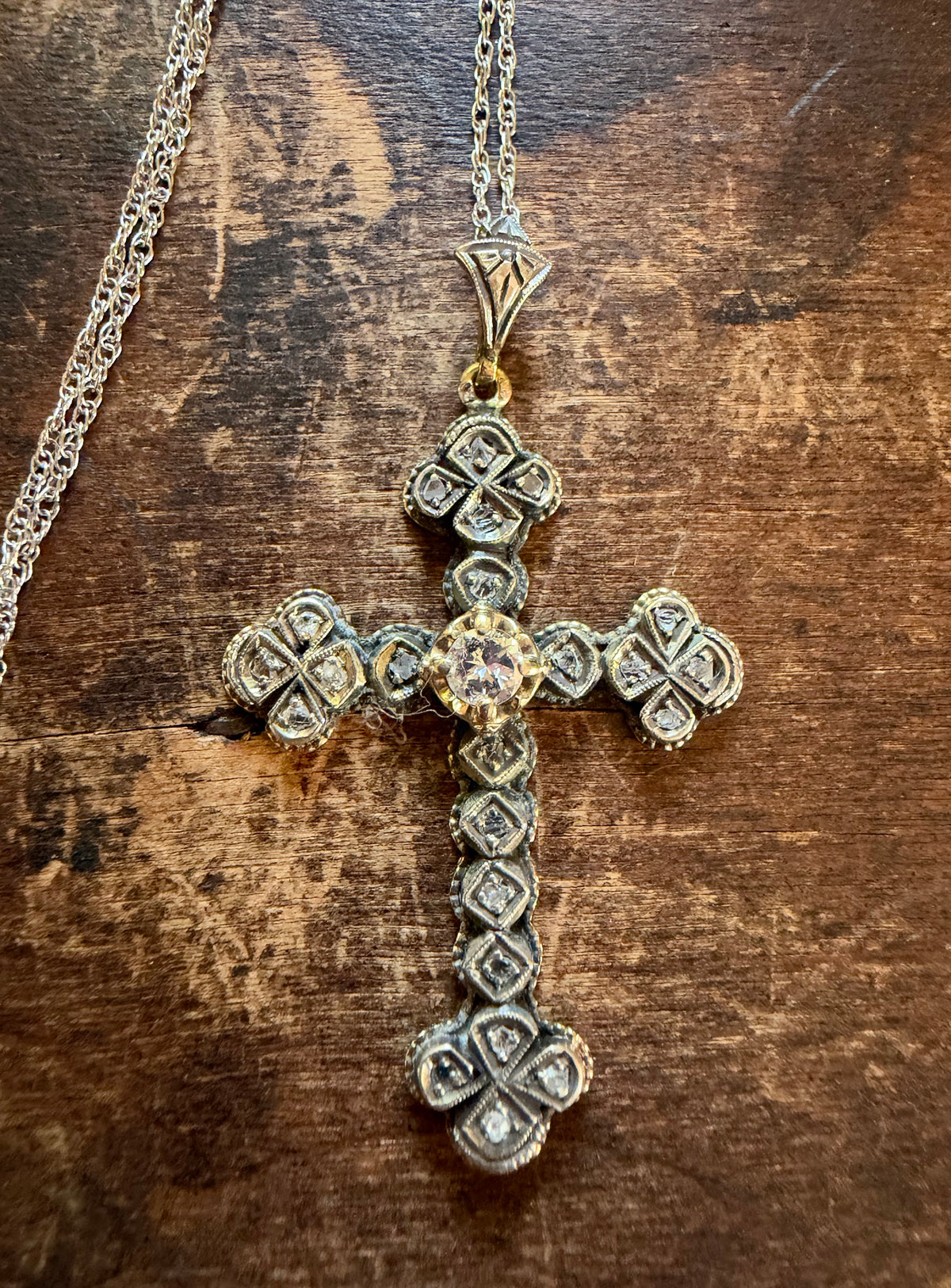 Vintage Necklace - Gothic Cross Necklace