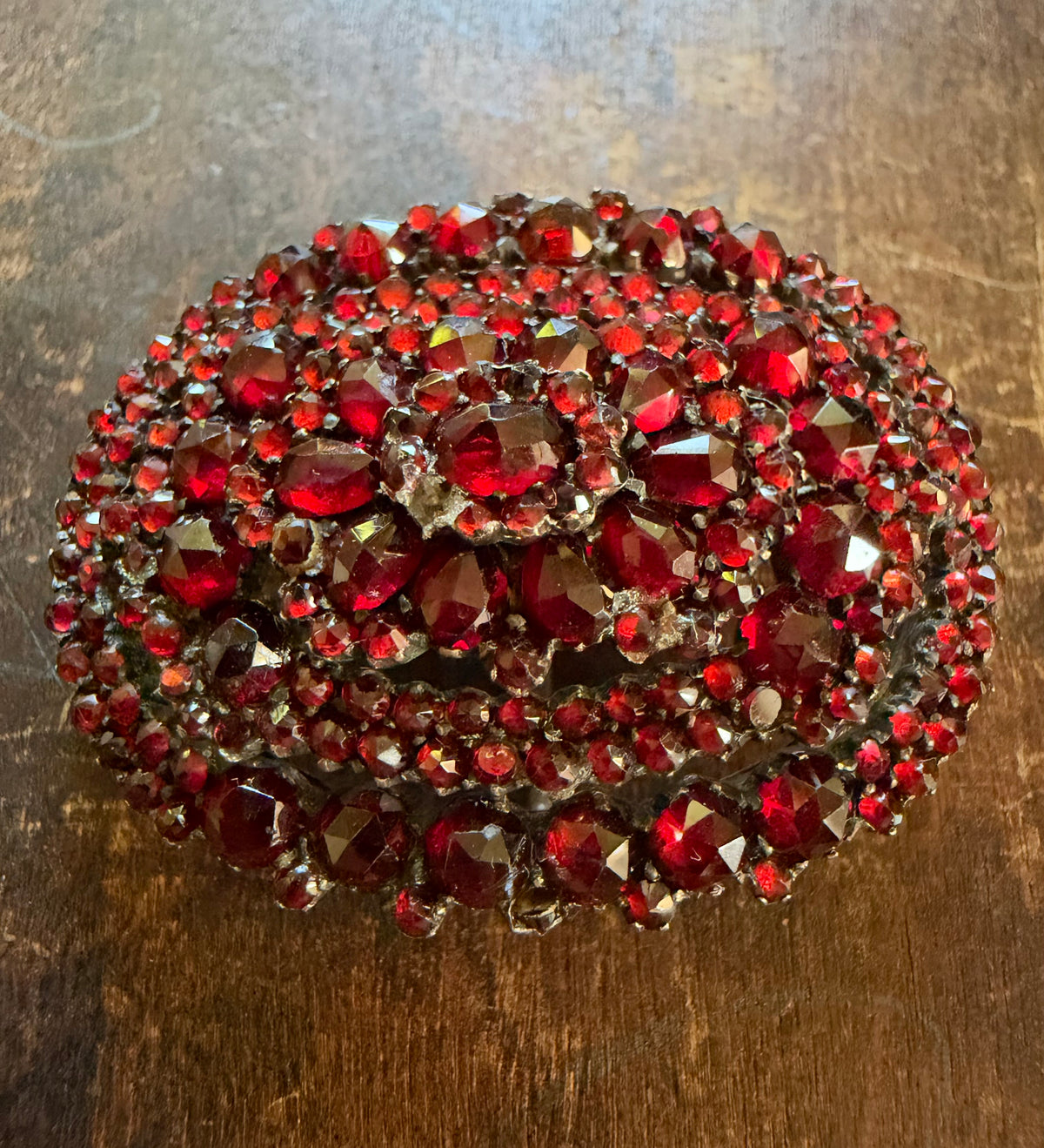 Antique Brooch - Bohemian Garnet Pin