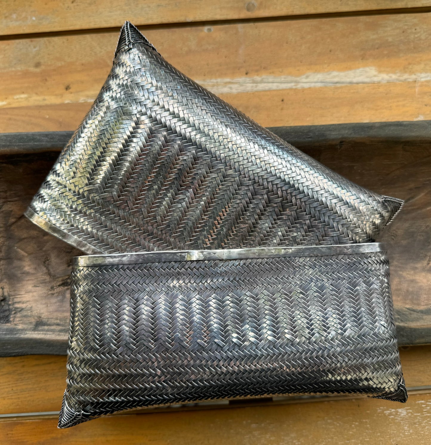 Vintage Hand Woven Sterling Silver Clutch