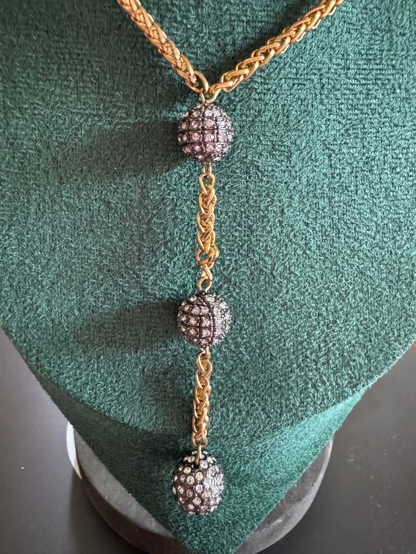 Vintage Necklace - Graziano Gold-Tone Necklace