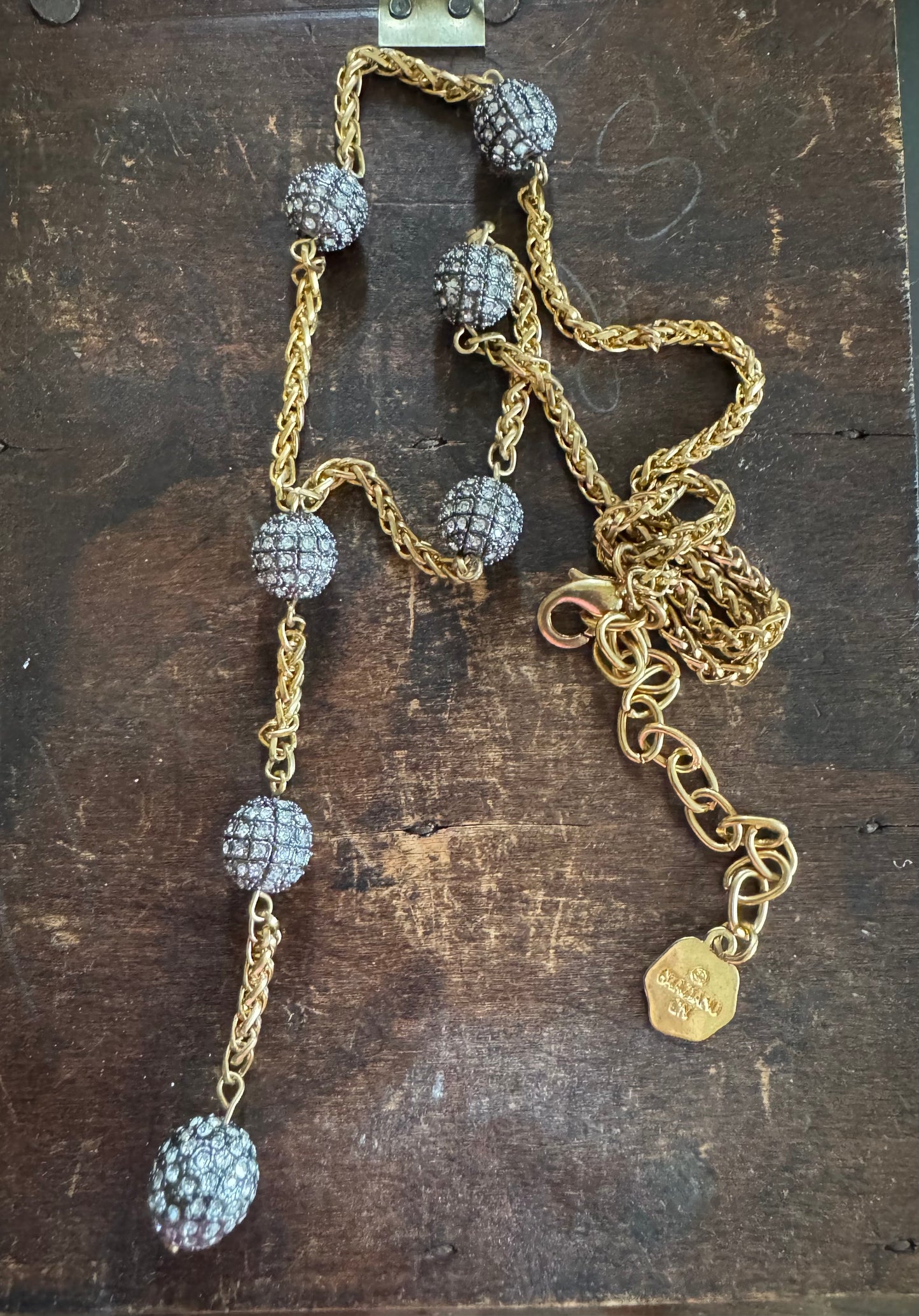Vintage Necklace - Graziano Gold-Tone Necklace