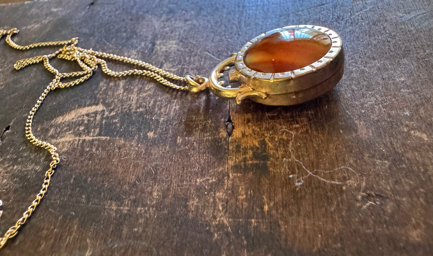 Victorian Necklace-Reversible Fob Necklace