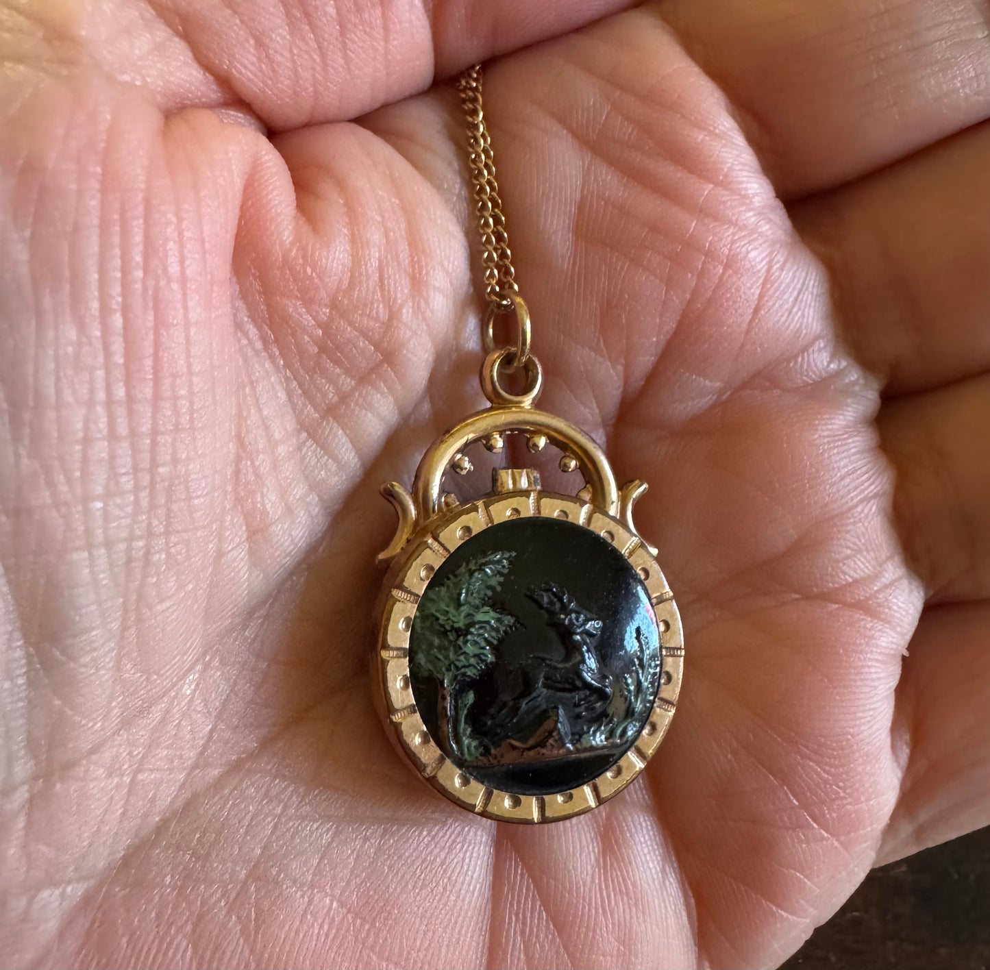 Victorian Necklace-Reversible Fob Necklace