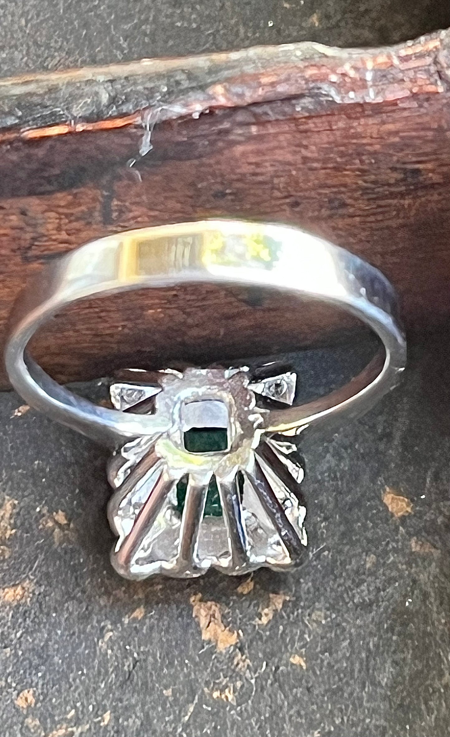 Vintage Emerald and Diamond Ring