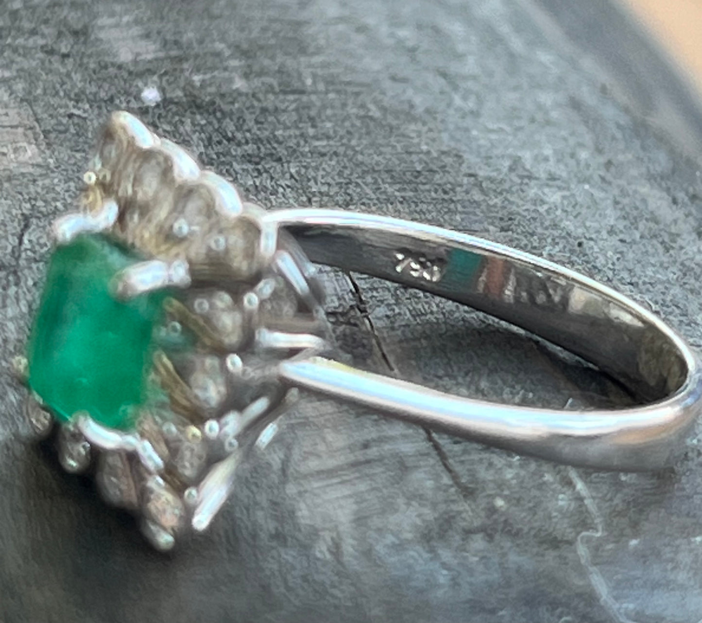 Vintage Emerald and Diamond Ring