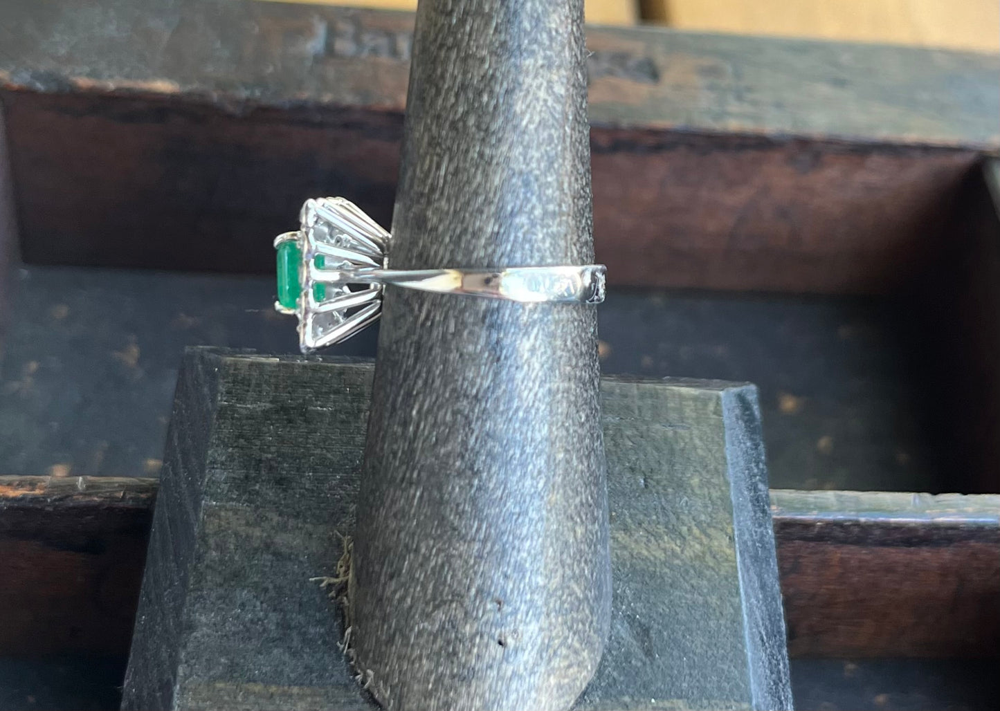 Vintage Emerald and Diamond Ring