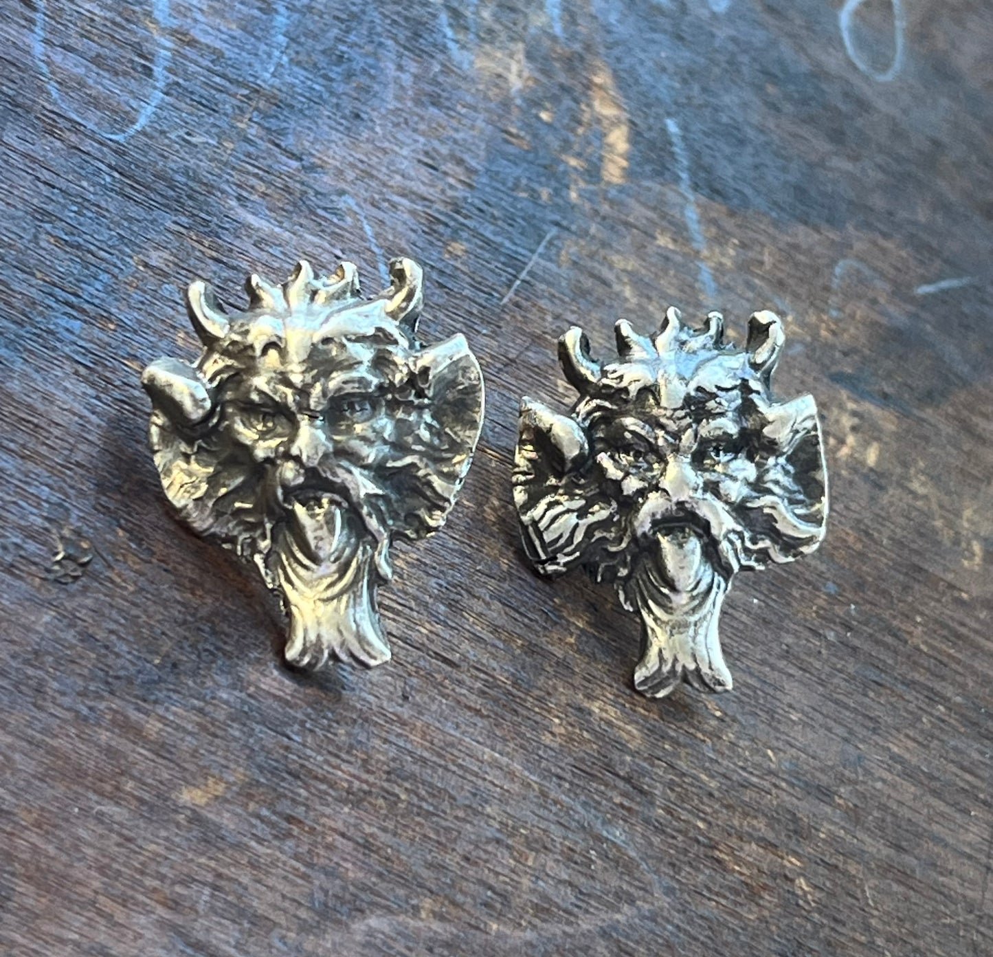 Handmade Vintage Inspired Silver Gargoyle Earring