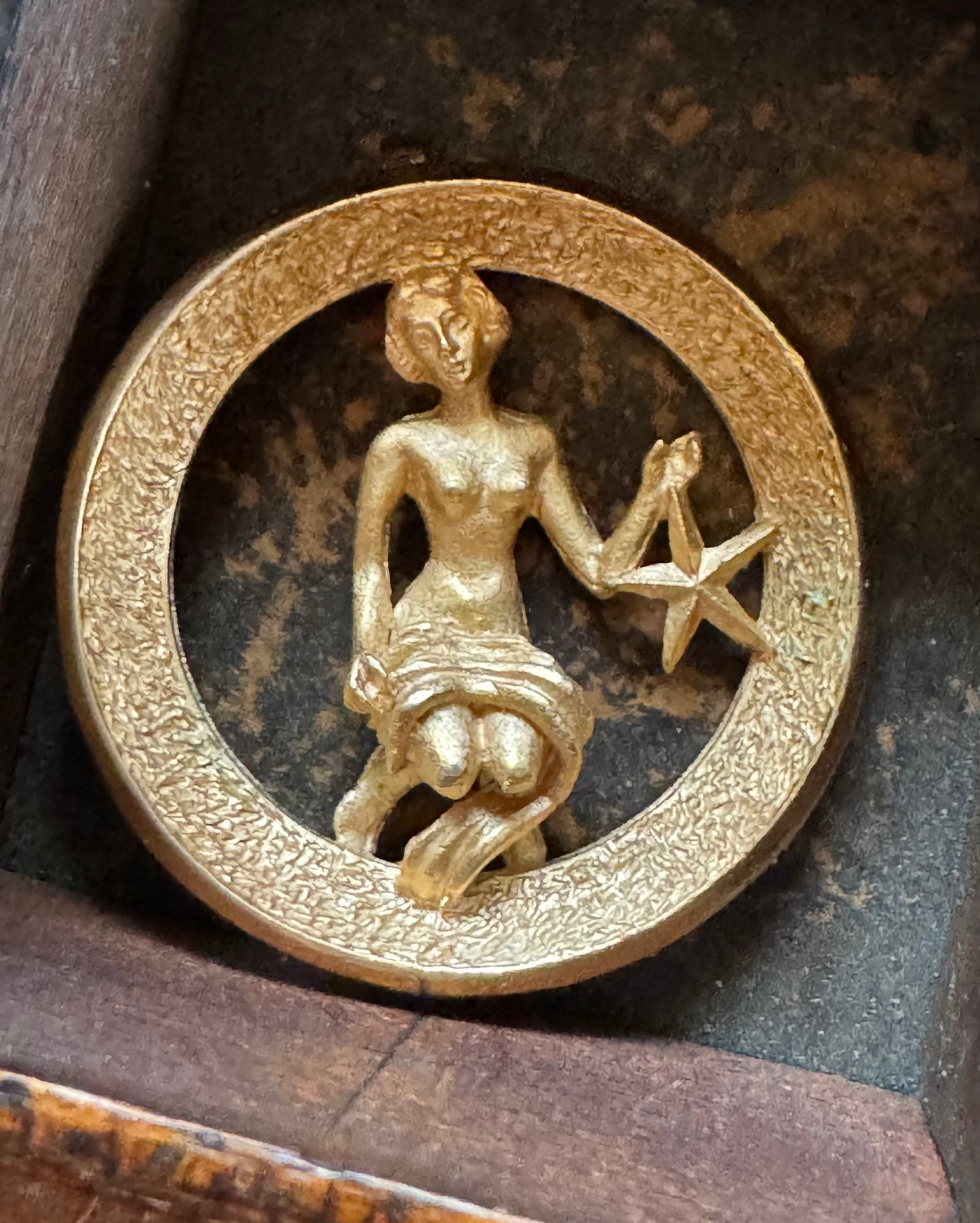 Virgo Trifari Crown Pendant