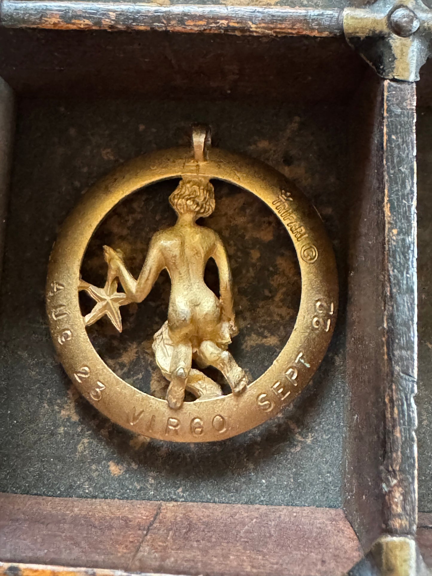 Virgo Trifari Crown Pendant