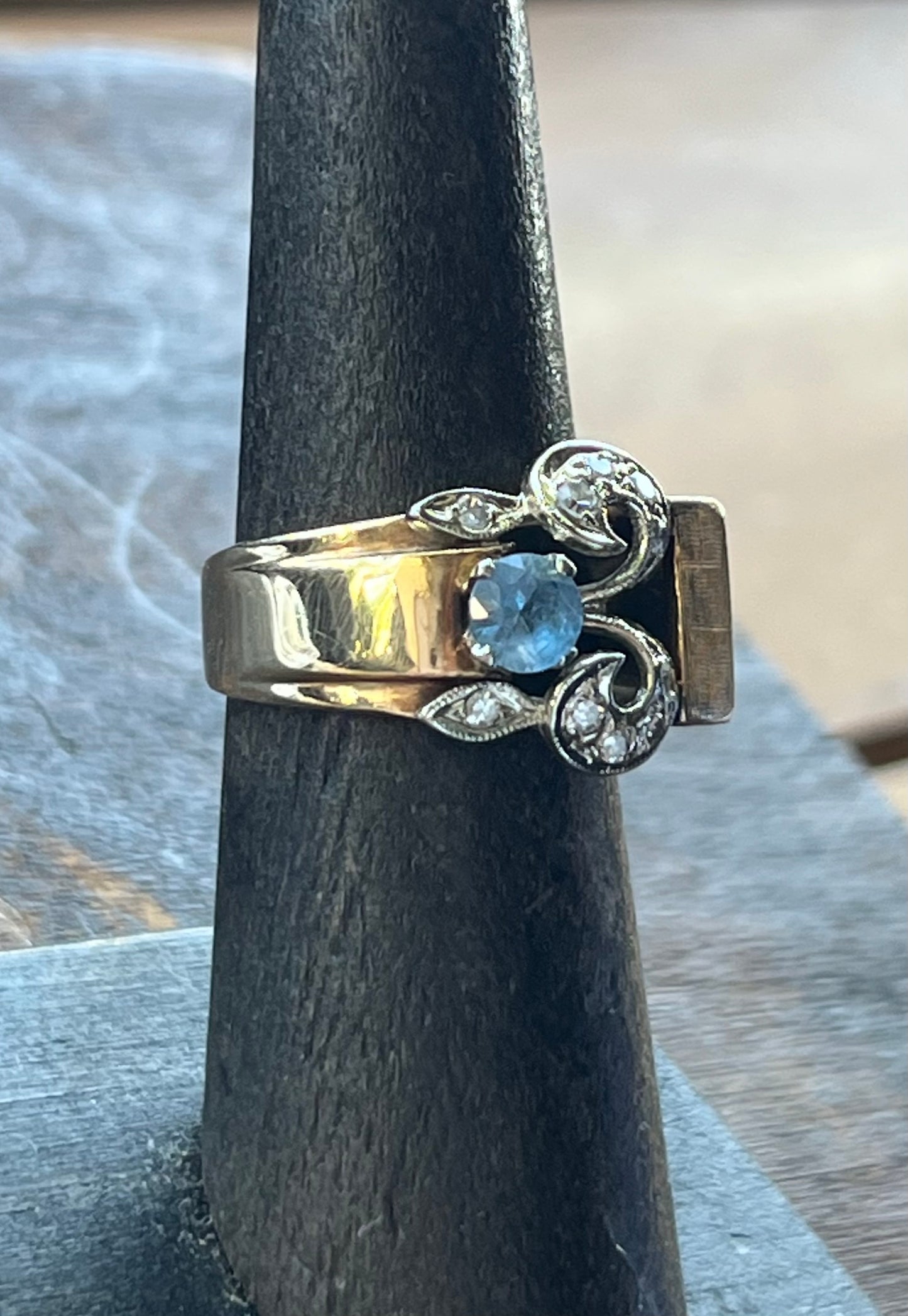 Vintage Diamond & Topaz Ring