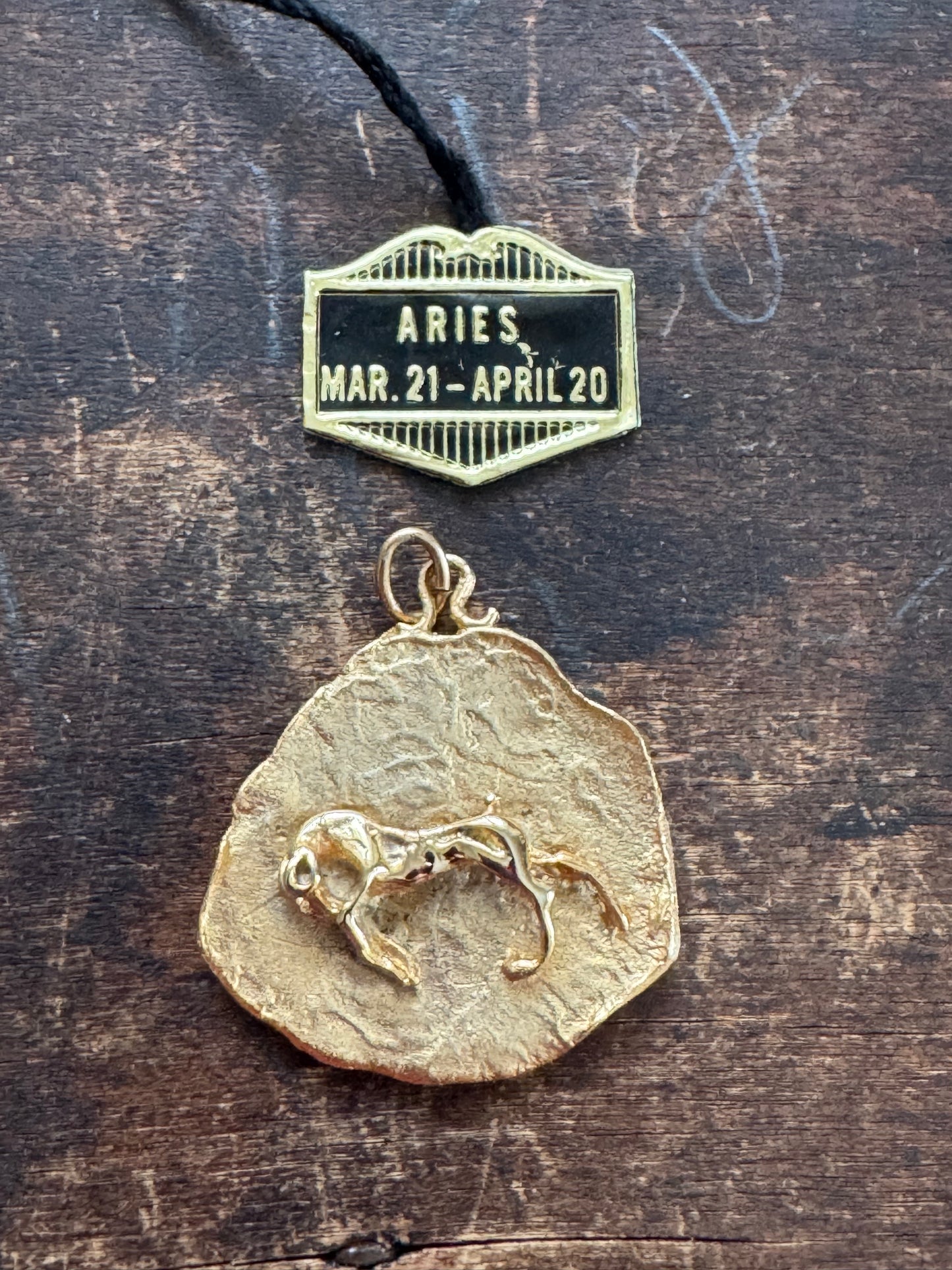 Vintage Necklace - Aries Zodiac Pendant